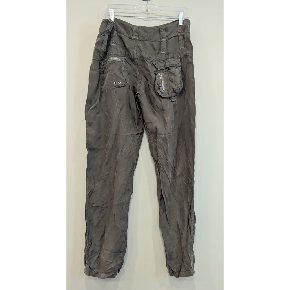 Johnny Was Pete & Greta Green Cargo Cupra Rayon Pants Size 8 - Picture 3 of 8